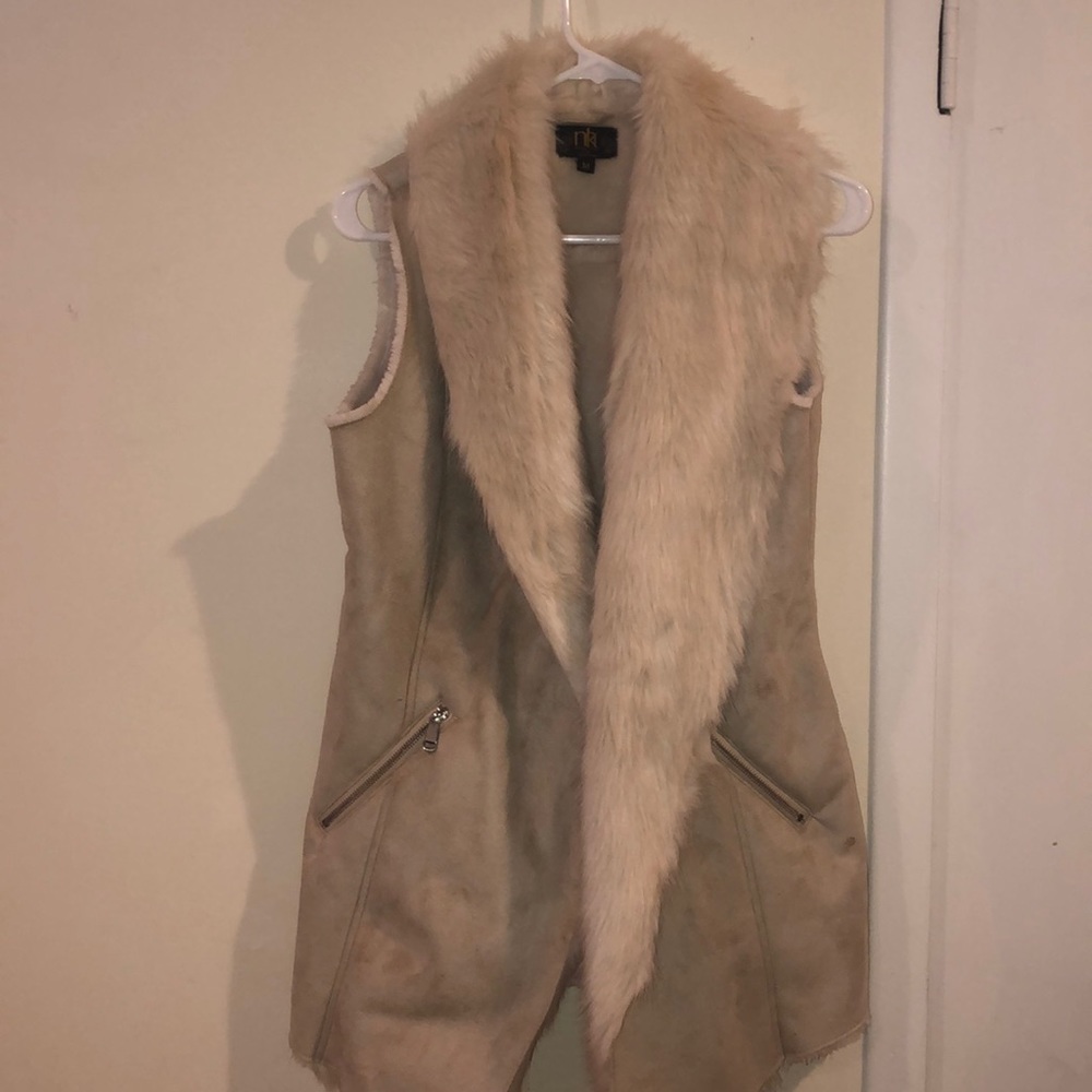 Faux Fur Cream Vest